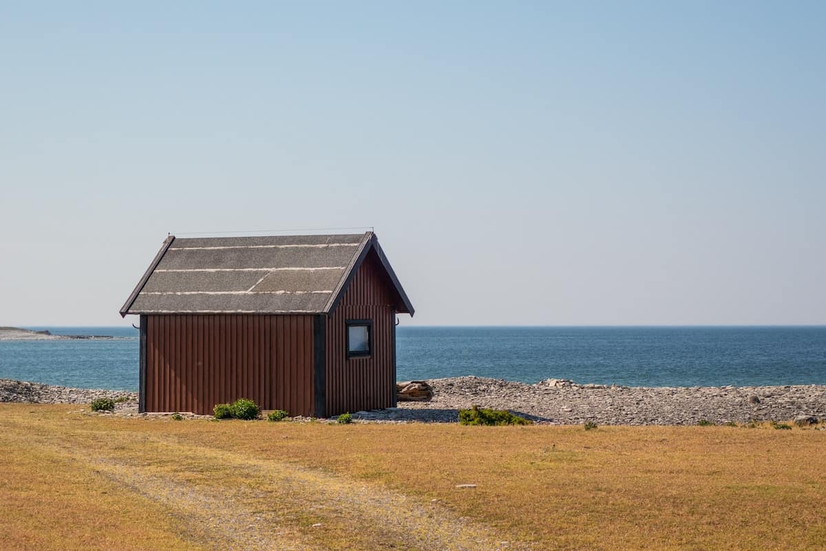 tiny house by water