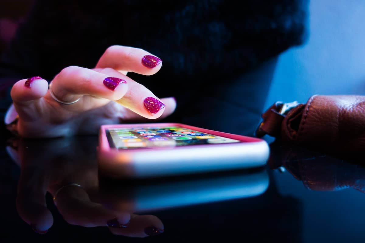 person on phone