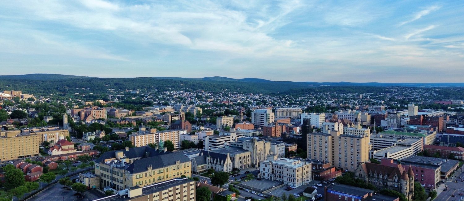 Aerial view of one of the cheapest places to live in Pennsylvania