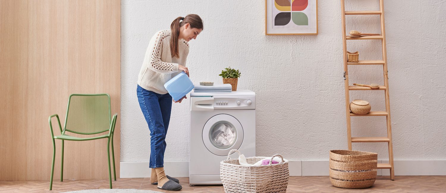 in unit laundry in apartment