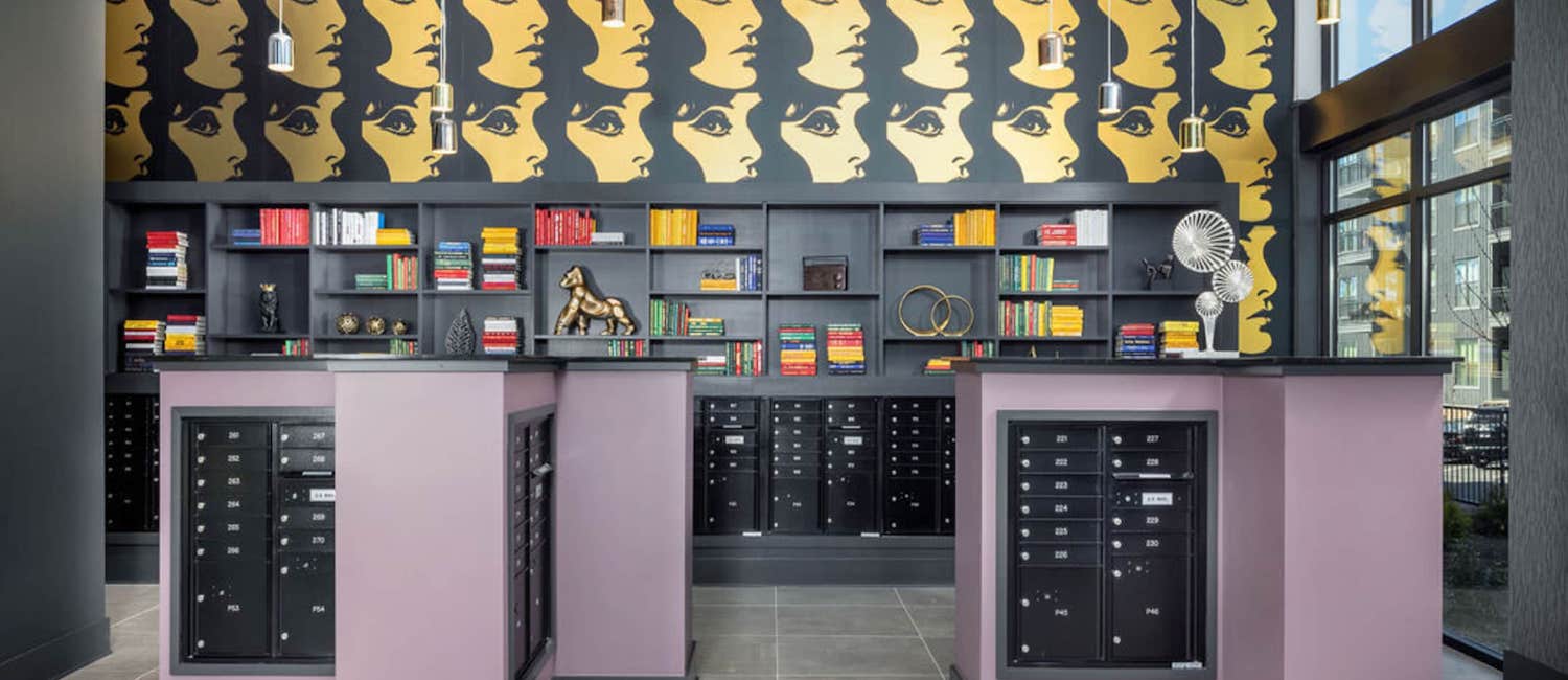 Beautiful mailroom at Broadstone Pullman
