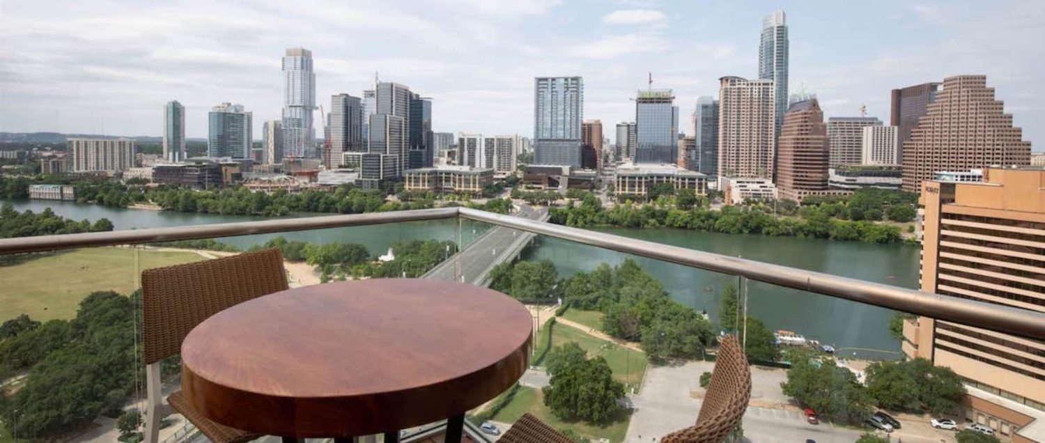 Austin skyline views from The Catherine rooftop in Austin