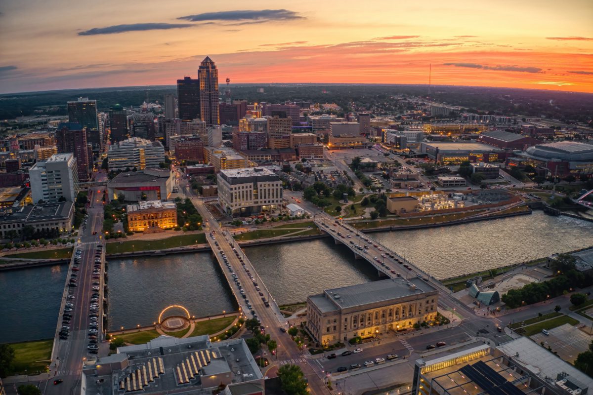 Des Moines, IA aerial
