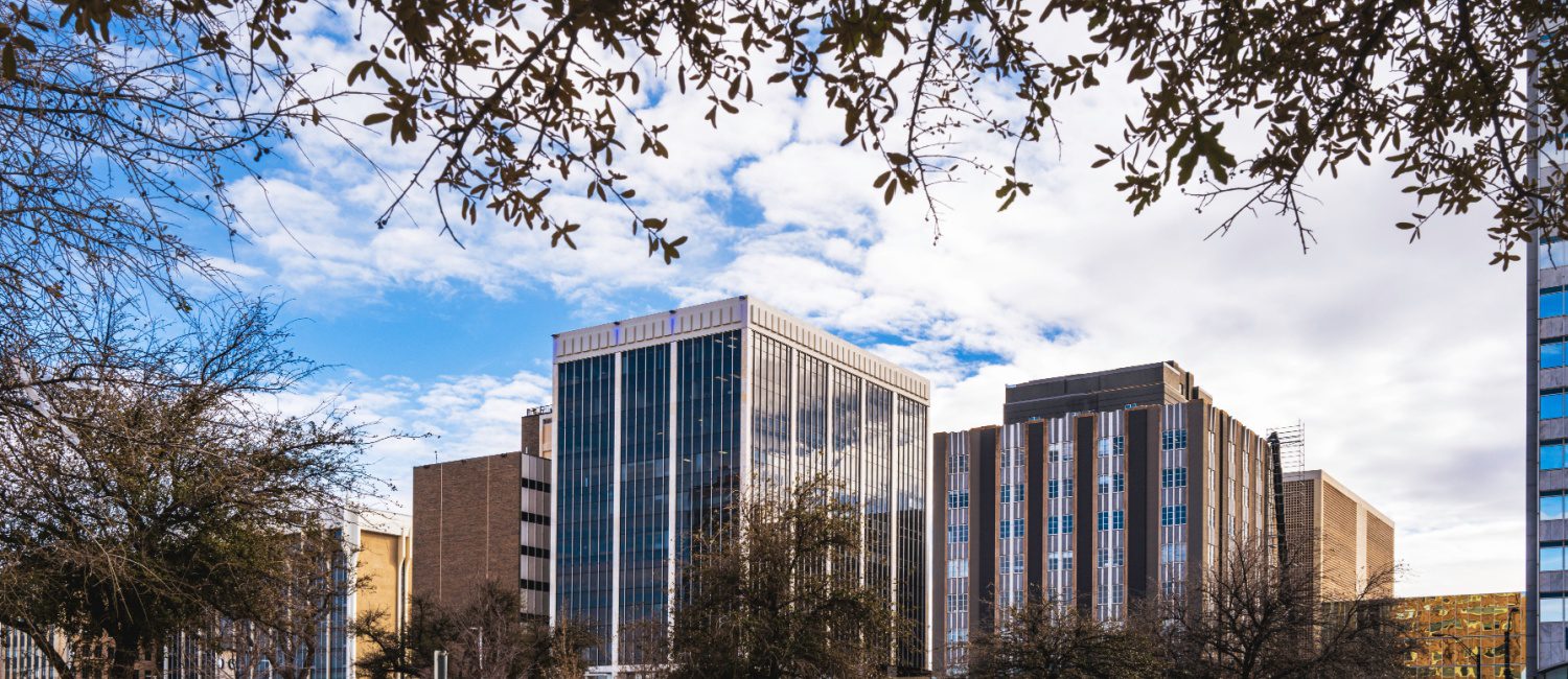 Midland, Texas, skyline on an overcast day