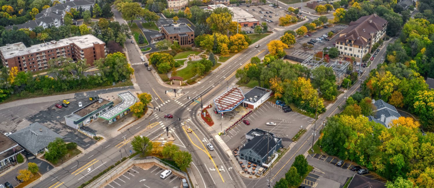 Drone view of Minnetonka, a Minnesota city full of pros and cons