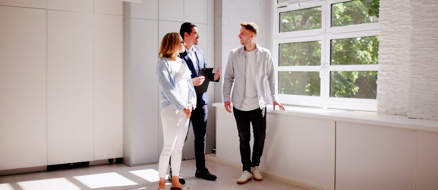 Couple checking out a new apartment after breaking their Colorado lease