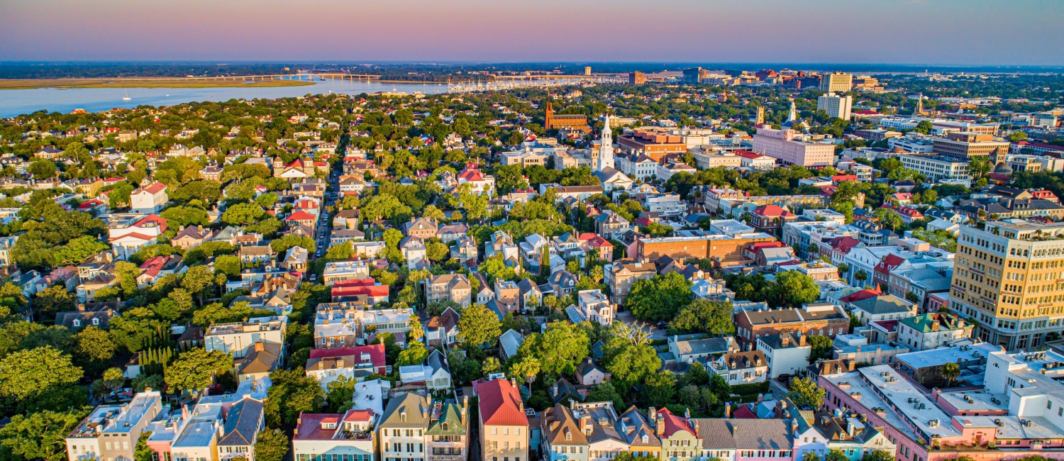 Stunning sunset in beautiful Charleston, South Carolina